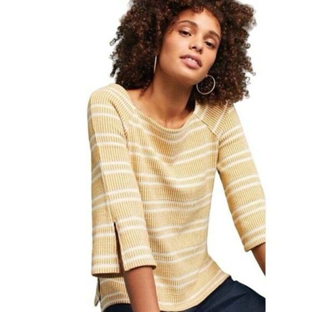 Anthropologie Postmark Square Neck 3/4‎ Sleeve Top - Women’s M